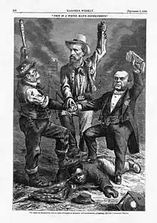 September 1868 Nast cartoon "This is a White Man's Government!"