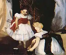 Children playing in Music in the Tuileries1862