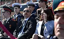 Azerbaijani President Ilham Aliyev with his wife