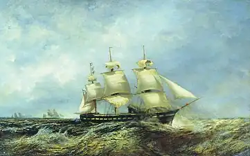 Russian squadron on its way to America&nbsp;[ru] in 1863
