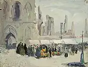 Cloth Hall, Ypres – Market Day (1920), Library and Archives Canada