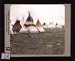 Siksika tipis in Montana, photo by Walter McClintock.