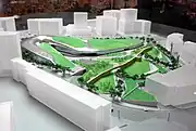 A 1/500 scale model of the park and the Dongdaemun Design Plaza (2010)