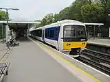 A suburban diesel toward Marylebone on May 16, 2010 along the western platform.