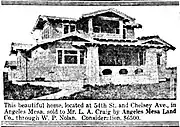 Advertisement for new house, Los Angeles Sunday Express, September 29, 1918