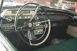 1958 Mercury Voyager dashboard showing "Multi-Drive" controls to the left of the steering wheel