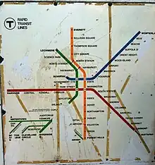 Subway map from 1967&nbsp;— 1969