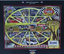 2009 Coca-Cola 600 program cover, with artwork from Sam Bass.
"Gold Rush!"