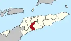 Map of East Timor highlighting the Municipality