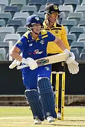 Porter batting for the ACT in September 2022