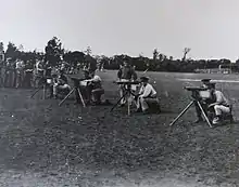 38th Battalion (Ottawa), CEF, with M1895 Colt–Browning machine guns at Prospect Camp in 1915