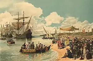 "Departure of Vasco da Gama to India"