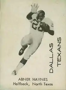 Abner Haynes, 1960 Texans football card