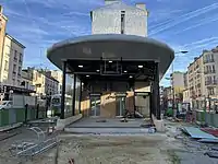 Construction of the new accessible entrance (2022)