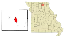 Location within Adair County and Missouri