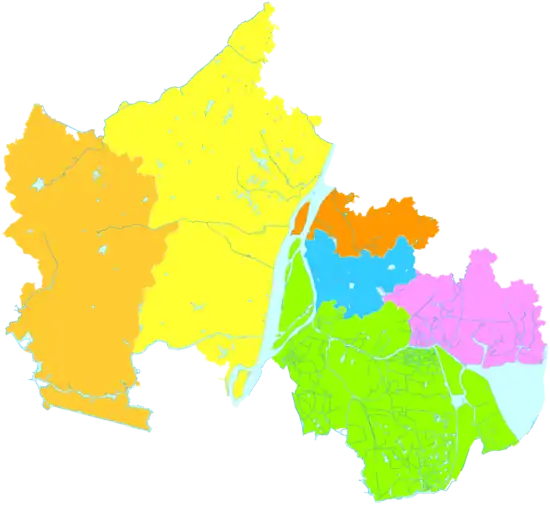 Hanshan is the westernmost division in this map of Ma'anshan