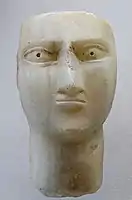 South Arabian head; 300-1 BC; alabaster; height: 20.5&nbsp;cm, length: 11&nbsp;cm, depth: 8.5&nbsp;cm; Louvre