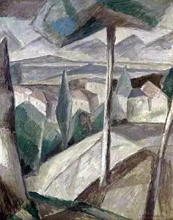 Albert Gleizes, 1910, L'Arbre (The Tree), oil on canvas, 92 x 73.2&nbsp;cm, private collection. Exhibited Salon des Indépendants, 1910; Salon de la Section d'Or, Galerie La Boétie, 1912; Manes Moderni Umeni, S.V.U., Vystava, Prague, 1914