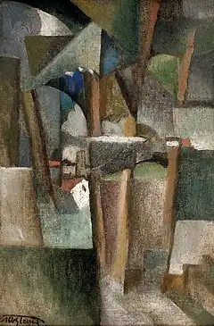 Albert Gleizes, 1910–12, Les Arbres (The Trees), oil on canvas, 41 x 27&nbsp;cm. Reproduced in Du "Cubisme", 1912