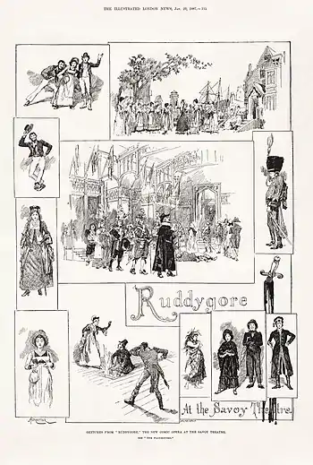 Amédée Forestier - Illustrated London News - Gilbert and Sullivan - Ruddygore (Ruddigore)