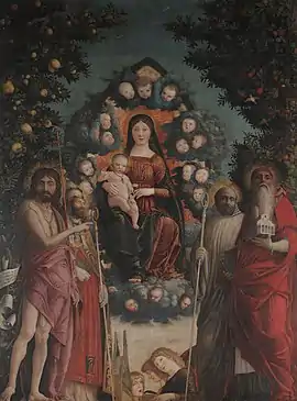 Trivulzio Madonna  Andrea Mantegna, 287 × 214&nbsp;cm, 1497.