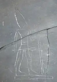 Pharaoh Anedjib on a stone bowl fragment