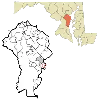 Location in Maryland