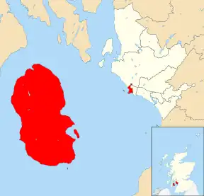Location of the ward Ardrossan and Arran