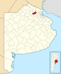 location of San Andres de Giles Partido in Buenos Aires Province