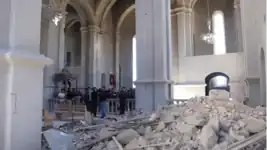 Armenian wedding in damaged Holy Savior Cathedral on 24 October 2020