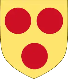 Coat of arms of the houses of Boulogne and Courtenay of Edessa