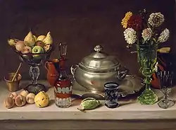 Image 60Dining table, painted between 1857 y 1859, oleo sobre tela (oil on canvas) by Agustín Arrieta (from Culture of Mexico)