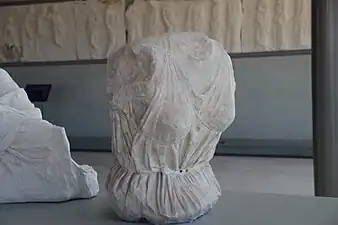 Torso of Selene from the east pediment of the Parthenon.