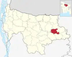 Location of Atpara Upazila