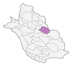 Location of Bakhtegan County in&nbsp;Fars&nbsp;province