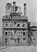South façade in 1861 just before demolition and reconstruction, photograph by Édouard Baldus