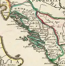 Image 31Map of Dalmatia in 1715 by Guillaume Delisle (from Albanian piracy)