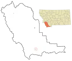 Location of Lima, Montana