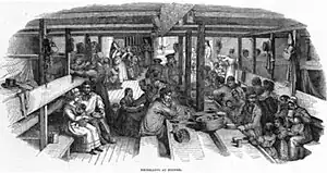 Emigrant ship St. Vincent on lower deck