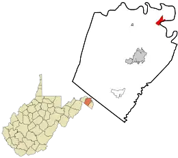 Location in Berkeley County and the state of West Virginia.