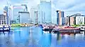Blackwall Basin & Canary Wharf. June 2019.