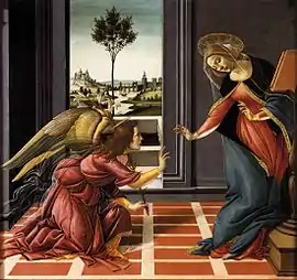 Cestello Annunciation, c. 1489-90, 150 x 156&nbsp;cm, Uffizi, Florence