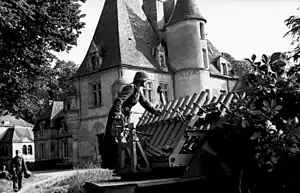 Reihenwerfer mounted on an armoured SOMUA MCG halftracked vehicle