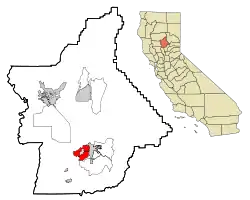 Location in Butte County and the state of California