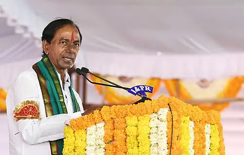 CM KCR in Raythu Samanvaya Samithi in Karimnagar on 26th February 2018 (08).jpg