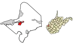Location of Barboursville in Cabell County, West Virginia.