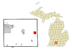 Location of Albion, Michigan