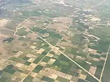 Image 65Agricultural fields in the Kampong Cham province, aerial (from Agriculture in Cambodia)