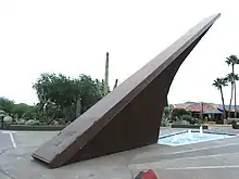 The 1959 Carefree sundial in Carefree, Arizona has a 62-foot (19&nbsp;m) gnomon, possibly the largest sundial in the United States.