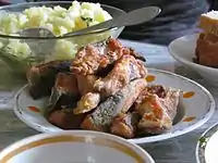 Carps on the table. 2015